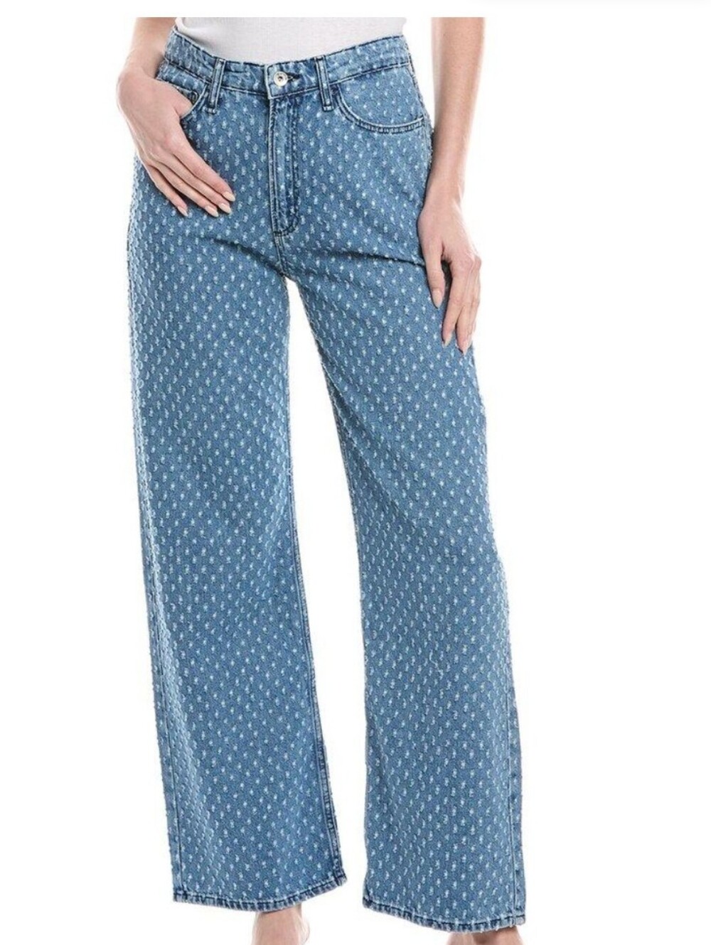 Rag & Bone Lori Sanatoga Wide Leg Jean in Blue .
